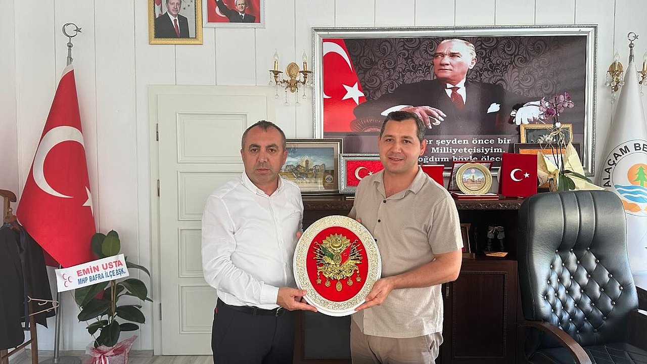 ASARCIK BELEDİYE BAŞKANI, ALAÇAM BELEDİYE BAŞKANINI ZİYARET ETTİ